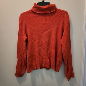 Vintage Ralph Lauren Orange Cowl Neck